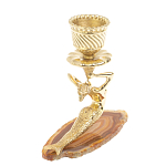 Подсвечник из натурального камня агат светло-коричневый Stone Candlestick варинант исполнения - 4 | Loft Concept в Саратове