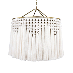 Люстра белая плетеная с кисточками Boho Tassel Chandelier варинант исполнения - 1 | Loft Concept в Саратове