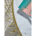 Журнальный столик с столешницей из мрамора на металлическом основании Table Vertical Planes варинант исполнения - 2 | Loft Concept в Саратове