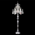 Торшер с 12-ю белыми текстильными абажурами и хрустальными подвесками Lustre Reverie варинант исполнения - 4 | Loft Concept в Саратове