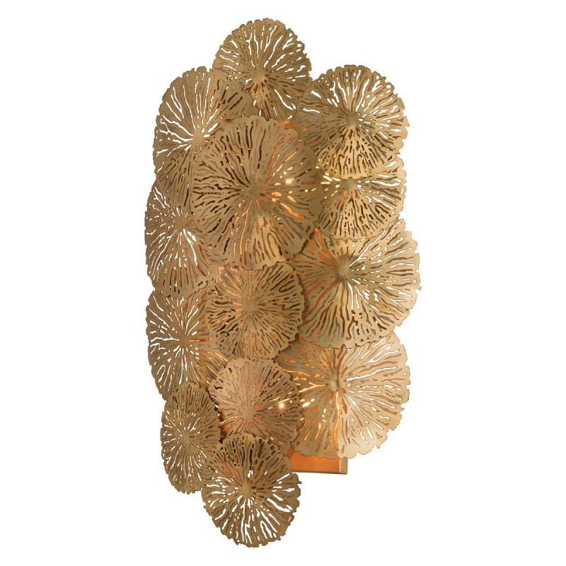 Бра GLOBAL VIEWS LILY PAD WALL SCONCE Золотой в Саратове | Loft Concept 