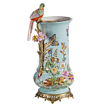 Ваза с птичкой из фарфора с бронзовыми элементами Garden of Eden варинант исполнения - 1 | Loft Concept в Саратове