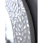 Зеркало круглое инкрустированное раковинами устриц Bone Inlay Dome Mirror White варинант исполнения - 6 | Loft Concept в Саратове