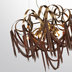 Люстра подвесная с переплетенными металлическими лентами и цепочками Atlantis Chain варинант исполнения - 3 | Loft Concept в Саратове