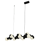 Люстра линейная с геометрическими черно-белыми плафонами Modestra варинант исполнения - 1 | Loft Concept в Саратове