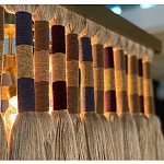 Люстра квадратная плетеная с бахромой Wicker Square Chandelier with Tassels варинант исполнения - 5 | Loft Concept в Саратове