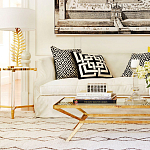 Золотой приставной столик с круглой стеклянной столешницей Weightless Table варинант исполнения - 6 | Loft Concept в Саратове