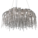 Люстра круглая подвесная с металлическими дугами и длинными цепочками 80 см Atlantis Chain варинант исполнения - 7 | Loft Concept в Саратове