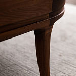 Кофейный стол овальный из дерева с 2-мя ящиками Coffee Walnut Table варинант исполнения - 10 | Loft Concept в Саратове