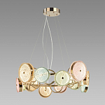 Люстра с плафонами из разноцветного стекла Glass Peonies варинант исполнения - 3 | Loft Concept в Саратове