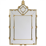 Зеркало прямоугольное Golden Classic Ornament Mirror варинант исполнения - 2 | Loft Concept в Саратове