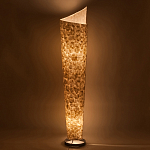 Торшер из перламутра на металлическом каркасе Indonesian Lamps варинант исполнения - 4 | Loft Concept в Саратове