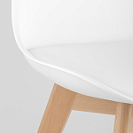 Стул с основой из пластика и мягким сиденьем Arvika White варинант исполнения - 6 | Loft Concept в Саратове