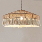 Люстра круглая плетеная с кисточками Dome Sun Glow варинант исполнения - 3 | Loft Concept в Саратове