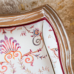 Трехместный диван из массива бука бежевый с растительным орнаментом Raffael Renaissance Beige Sofa варинант исполнения - 3 | Loft Concept в Саратове