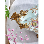 Блюдо овальное из голубого фарфора с ручками в виде бабочек и цветочным рисунком Blue Garden варинант исполнения - 7 | Loft Concept в Саратове