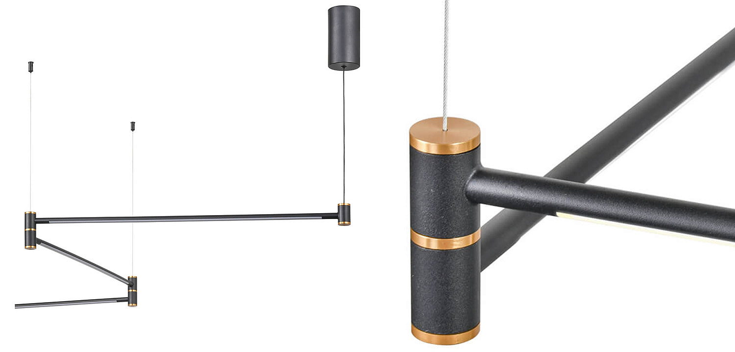 Подвесной светильник Drawing Line Gold Black Подвесной светильник Drawing Line Gold Black - Loft-Concept в Саратове