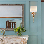 Бра с цветочным основанием и тканевым абажуром Tugella Flower Lamp варинант исполнения - 5 | Loft Concept в Саратове