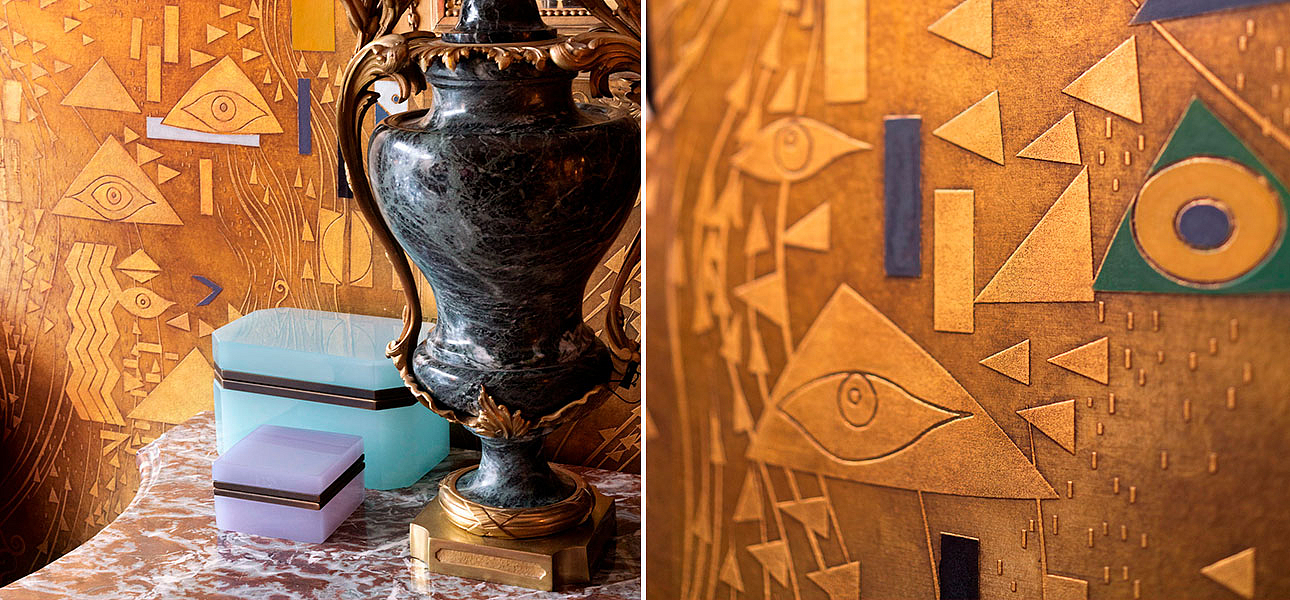 Обои ручная роспись Klimt Polished Gold bas relief gilded paper Обои ручная роспись Klimt Polished Gold bas relief gilded paper - Loft-Concept в Саратове