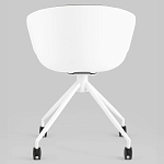 Офисное кресло из пластика с мягким сиденьем Eggshell Grey варинант исполнения - 5 | Loft Concept в Саратове