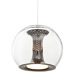 Подвесной светильник со стеклянным плафоном Inner Gleam Globe black  варинант исполнения - 2 | Loft Concept в Саратове