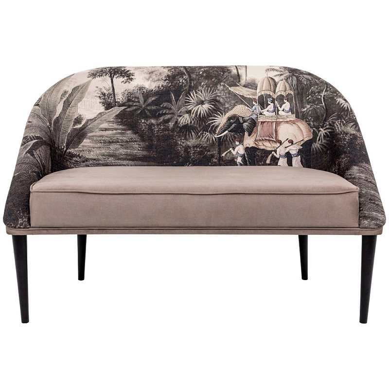 Диван Sofa Bengal gray landscape Розовый пастельный Диван Sofa Bengal gray landscape Розовый пастельный в Саратове | Loft Concept