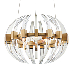 Люстра круглая с прозрачными элементами в форме полумесяца Crystal Crescent варинант исполнения - 2 | Loft Concept в Саратове