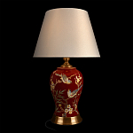 Настольная лампа бордовая с изображением птиц Slip Away варинант исполнения - 2 | Loft Concept в Саратове