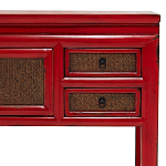 Деревянная консоль в китайском стиле с ящиками и дверцами красная Chinese Console Table варинант исполнения - 5 | Loft Concept в Саратове