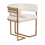 Стул букле бежевый с каркасом цвета матовое золото Tactility варинант исполнения - 2 | Loft Concept в Саратове