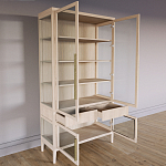 Витрина Primo со стеклянными фасадами и 2 ящиками Светлый дуб варинант исполнения - 3 | Loft Concept в Саратове