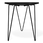 Стол журнальный c круглой столешницей из стекла серого цвета Gray and Gold Marble варинант исполнения - 4 | Loft Concept в Саратове