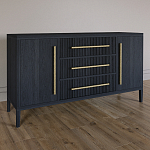 Буфет Primo с тремя ящиками и двумя фасадами Черный дуб варинант исполнения - 2 | Loft Concept в Саратове