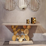 Консоль прямоугольная белая с основанием в виде кактуса Cactus варинант исполнения - 3 | Loft Concept в Саратове