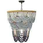 Многоярусная люстра украшенная круглыми бусами Gradient Grey Chandelier варинант исполнения - 1 | Loft Concept в Саратове