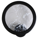 Светодиодное бра круглой формы с металлической рамой черного цвета Marble Glow варинант исполнения - 2 | Loft Concept в Саратове