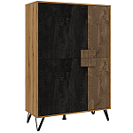 Шкаф двухдверный с 2-мя отделами с полками Stone Effect варинант исполнения - 2 | Loft Concept в Саратове