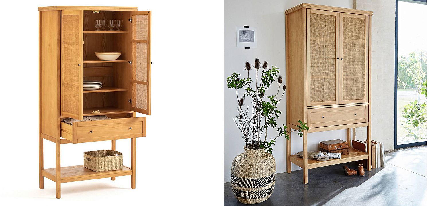 Шкаф Niels Wicker Cupboard 2 Doors Шкаф Niels Wicker Cupboard 2 Doors - Loft-Concept в Саратове