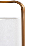 Торшер с белым тканевым абажуром на мраморном основании Cconcise варинант исполнения - 1 | Loft Concept в Саратове