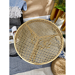 Столик приставной золотистый с орнаментом на столешнице Tanzania варинант исполнения - 8 | Loft Concept в Саратове