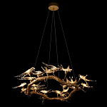 Люстра подвесная с прозрачными стеклянными птичками на ветвях Диаметр 100 см Serip Voa варинант исполнения - 5 | Loft Concept в Саратове