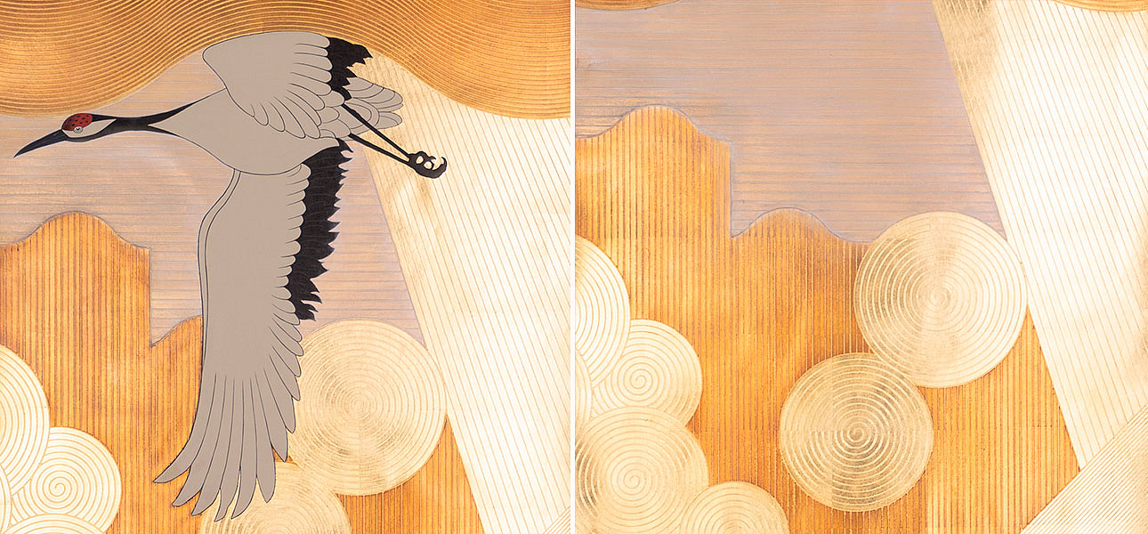 Обои ручная роспись Namban Colourway SC-244 on Deep Rich Gold gilded paper Обои ручная роспись Namban Colourway SC-244 on Deep Rich Gold gilded paper - Loft-Concept в Саратове