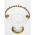 Чаша из прозрачного стекла на ножке с бронзовой ручкой в виде ветки Eden Garden варинант исполнения - 3 | Loft Concept в Саратове