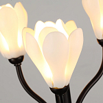 Настольная лампа с ветвями и белыми фарфоровыми цветами Floralis варинант исполнения - 5 | Loft Concept в Саратове