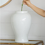 Ваза белая с крышкой однотонная Chinoiserie Ceramics варинант исполнения - 9 | Loft Concept в Саратове