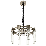 Люстра с прямоугольными хрустальными плафонами Glass Rectangles Chrome Chandelier 46 варинант исполнения - 2 | Loft Concept в Саратове