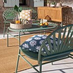 Зелёная скамья из стали Goodwin Metal Bench Green варинант исполнения - 7 | Loft Concept в Саратове