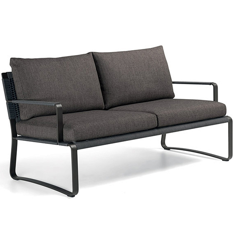 Двухместный уличный диван PHOENIX Sofa Черный Графитовый Коричневый Темно-серый Молочный Двухместный уличный диван PHOENIX Sofa Черный Графитовый Коричневый Темно-серый Молочный в Саратове | Loft Concept