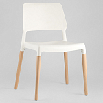Пластиковый стул на ножках из массива бука Ferret White 4 шт варинант исполнения - 2 | Loft Concept в Саратове