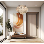 Люстра хрустальная в неоклассическом стиле на серебристом каркасе Majesty варинант исполнения - 3 | Loft Concept в Саратове